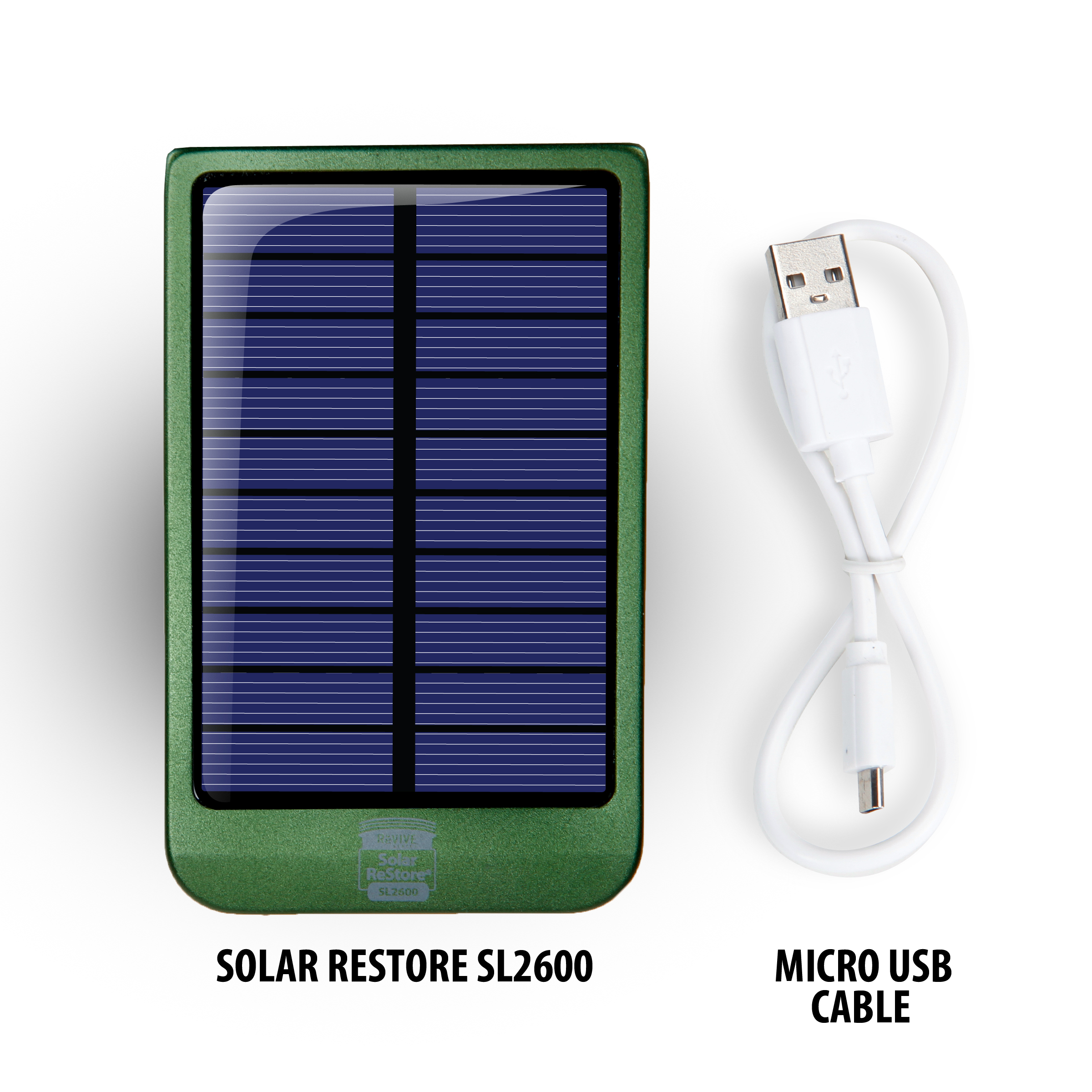 2600mAh Power Bank with Backup Solar Panel and 1 5A USB Charging Port 