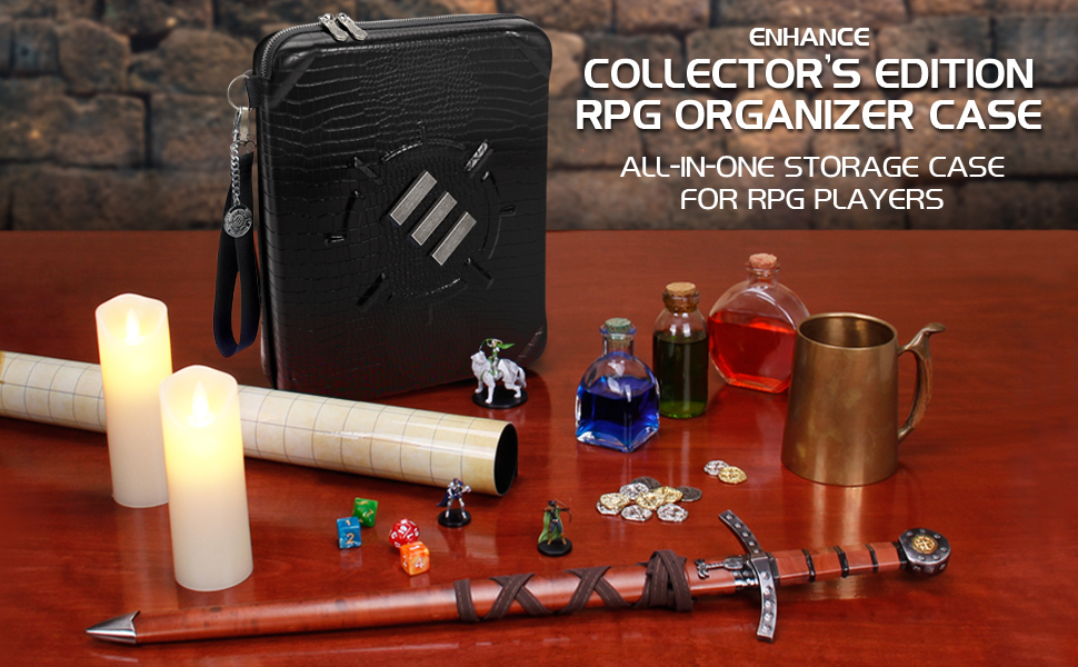 ENHANCE Tabletop Collector's Edition RPG Organizer - DnD Binder (Dragon  Black) - Dragon Black