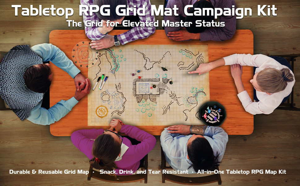 Enhance Rpg Grid Mat Tabletop Dnd Map 24x36