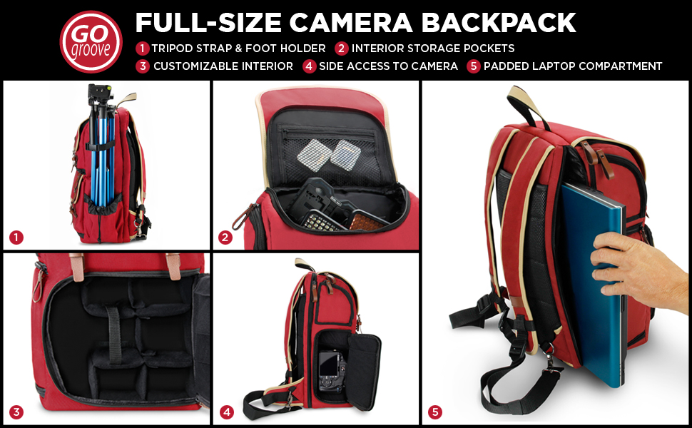gogroove dslr camera backpack