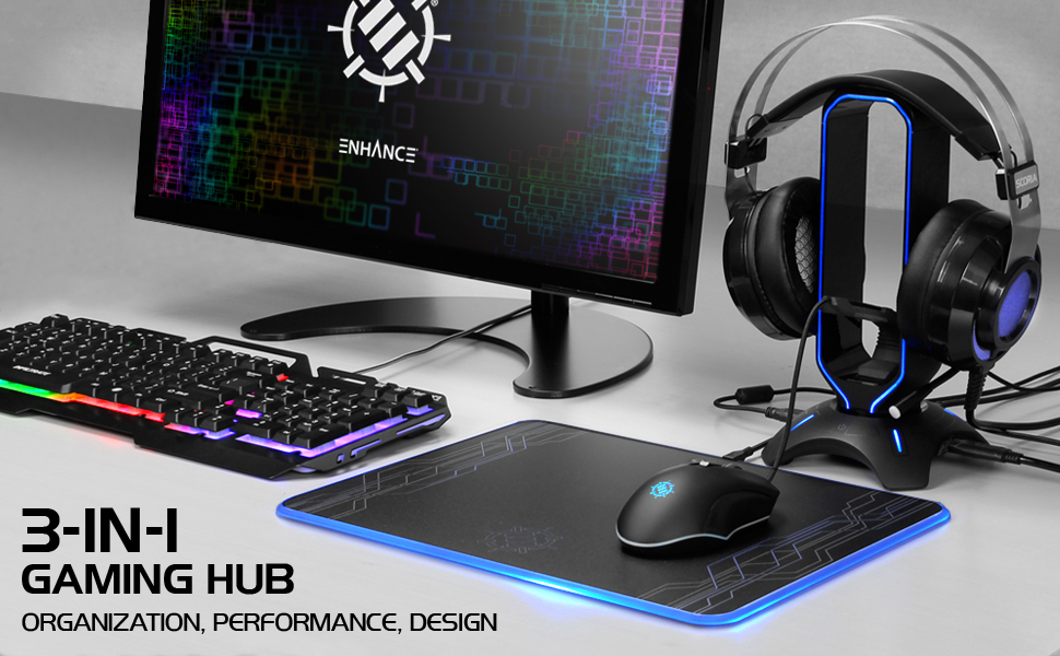 The G-Lab: keyboard, mouse, headset and pads for gaming