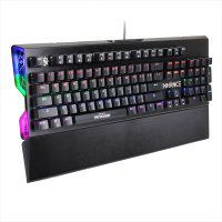 ENHANCE Optical Gaming Keyboard with Blue Mechanical Switches - Pathogen Series - Black