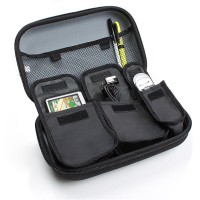 USA GEAR Hard Shell 11 Electronics Carrying Case - Black