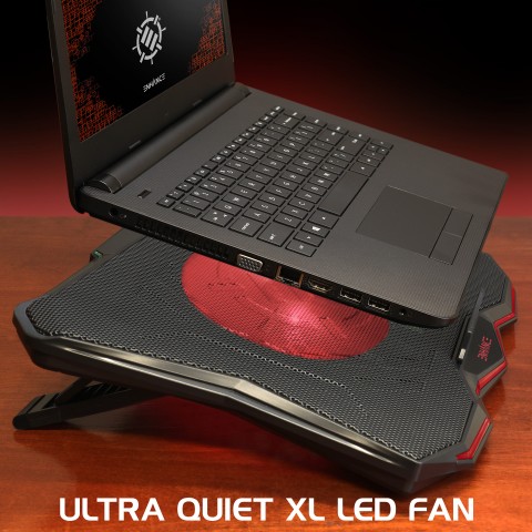 ENHANCE Gaming Laptop Cooling Stand - Laptop Cooler with 7 Height Settings - Red