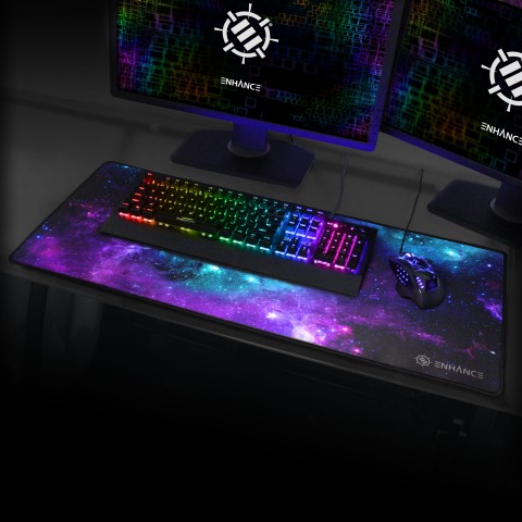XXL Extended Gaming Mouse Mat / Pad ( 31.5 x 13.75 Inches ) - Galaxy