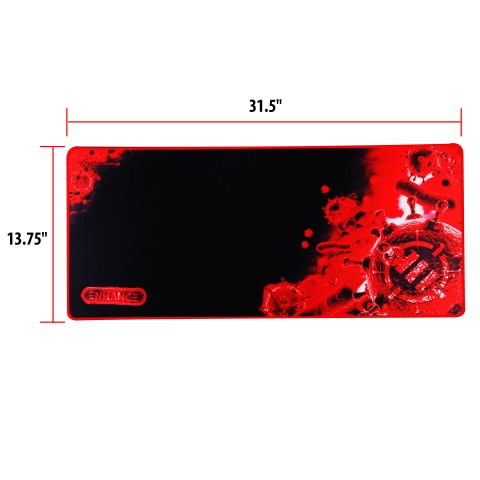 XXL Extended Gaming Mouse Mat / Pad ( 31.5 x 13.75 Inches ) - Red