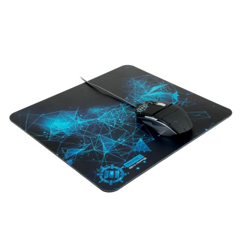 Hard Gaming Mouse Pad with ABS Plastic Surface & Non-Slip Rubber Backing - Black