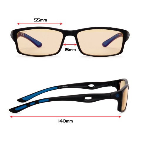 ENHANCE Battle Lens Clip On Blue Light Blocking Glasses Lens - Reduce Eye Strain - Black