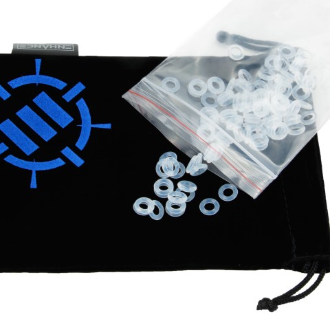 Mechanical Keyboard Modification Kit w/ O-Ring Switch Dampeners & Keycap Puller - Clear