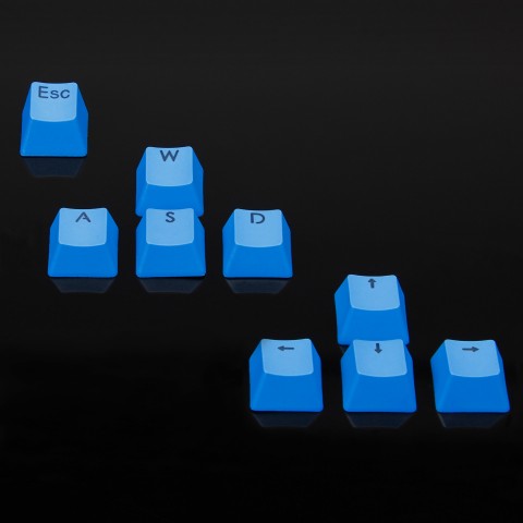 ENHANCE Gaming Keyboard Keycaps Upgrade Kit - WASD & Arrow Key with Cleaning Kit - Blue