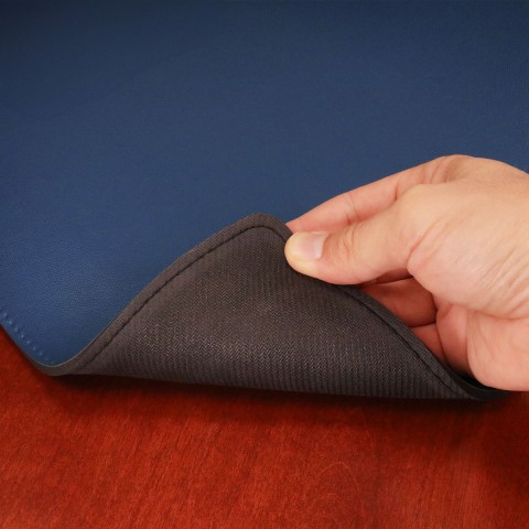 ENHANCE PU Leather Mouse Pad - Faux Leather Desk Protector (Blue) - Blue