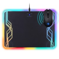 ENHANCE PowerUP LED Mouse Pad + Gaming Mouse Wireless Charging System - Compatible with Qi Devices