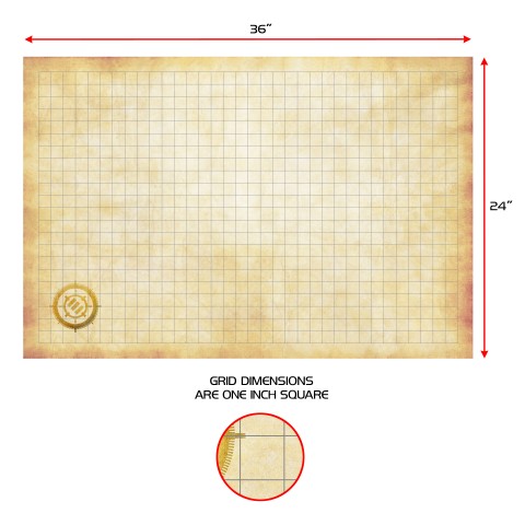 ENHANCE RPG Grid Mat - Tabletop DnD Map (24x36