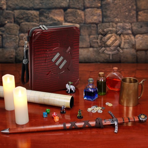 ENHANCE Tabletop Collector's Edition RPG Organizer - DnD Binder (Dragon Red) - Dragon Red