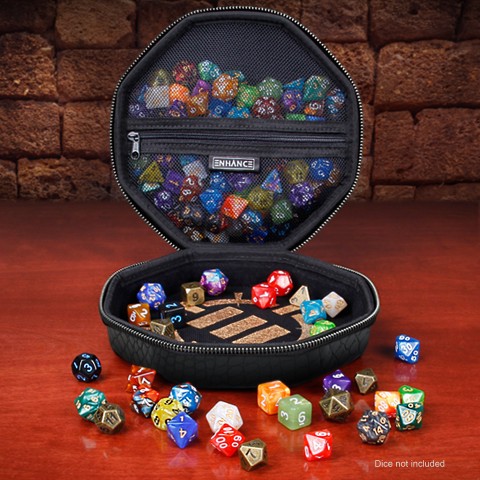 ENHANCE Collector's Edition DnD Dice Tray for up to 150 Dice (Dragon Black) - Dragon Black