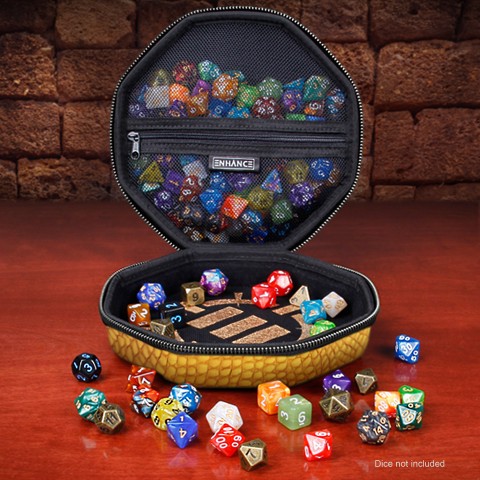 ENHANCE Collector's Edition DnD Dice Tray for up to 150 Dice (Dragon Gold) - Dragon Gold