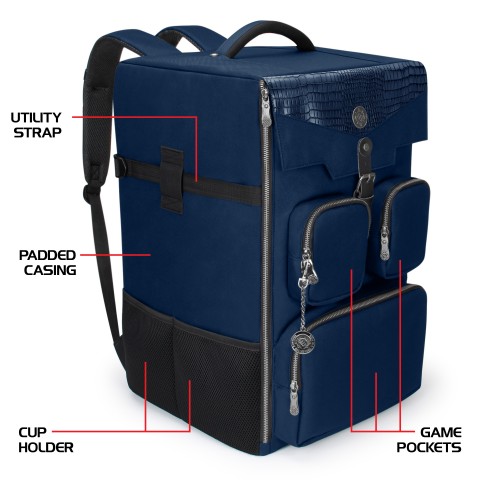ENHANCE Collector's Edition Board Game Backpack - Game Storage (Dragon Blue) - Dragon Blue