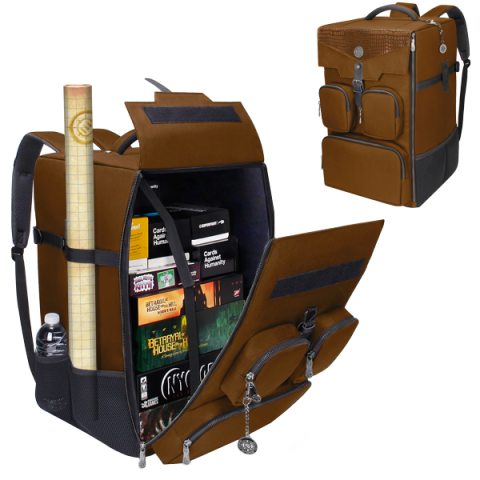 ENHANCE Collector's Edition Board Game Backpack - Game Storage (Dragon Brown) - Dragon Brown