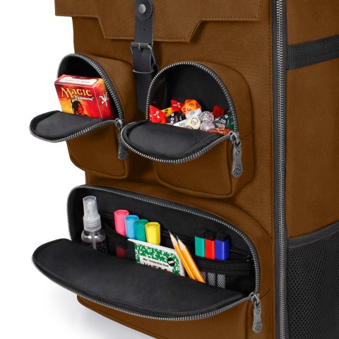 ENHANCE Collector's Edition Board Game Backpack - Game Storage (Dragon Brown) - Dragon Brown
