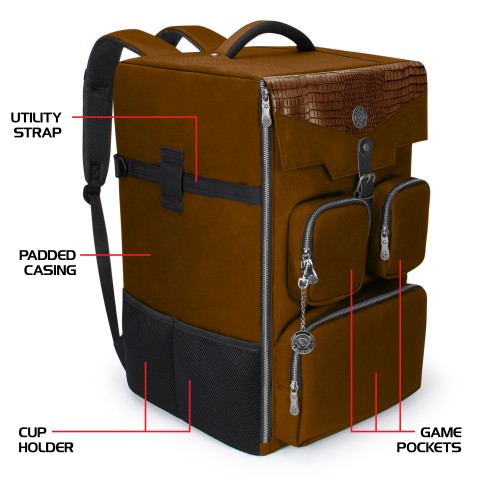 PRE-ORDER | ENHANCE Collector's Edition Board Game Backpack - Game Storage - Dragon Brown