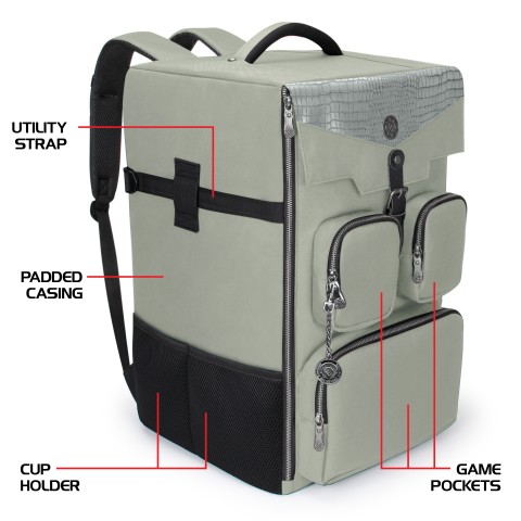 PRE-ORDER | ENHANCE Collector's Edition Board Game Backpack - Game Storage - Dragon Silver