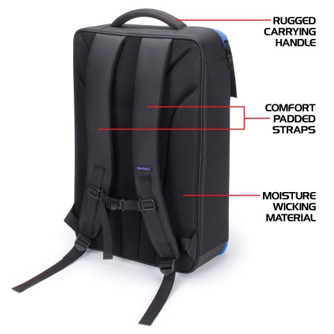 ENHANCE Arcade Fight Stick Backpack Travel Bag - Gaming Joystick Controller Fightstick Case with Joystick Shield Customizable Interior