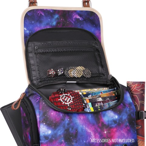 ENHANCE Full-Size Trading Card Storage Box Backpack for Playing Card Case - Galaxy