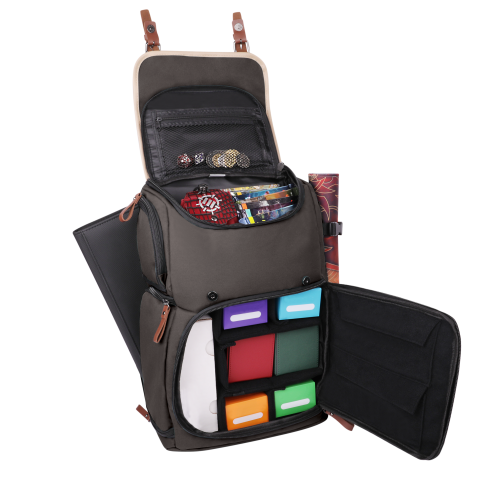 ENHANCE Full-Size Trading Card Storage Box Backpack for Playing Card Case - Gray