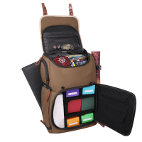 ENHANCE Full-Size Trading Card Storage Box Backpack for Playing Card Case - Tan