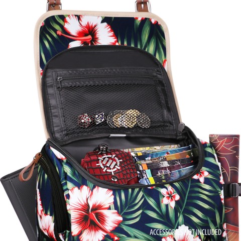 ENHANCE Full-Size Trading Card Storage Box Backpack for Playing Card Case - Tropical