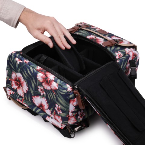 ENHANCE Full-Size Trading Card Storage Box Backpack for Playing Card Case - Tropical