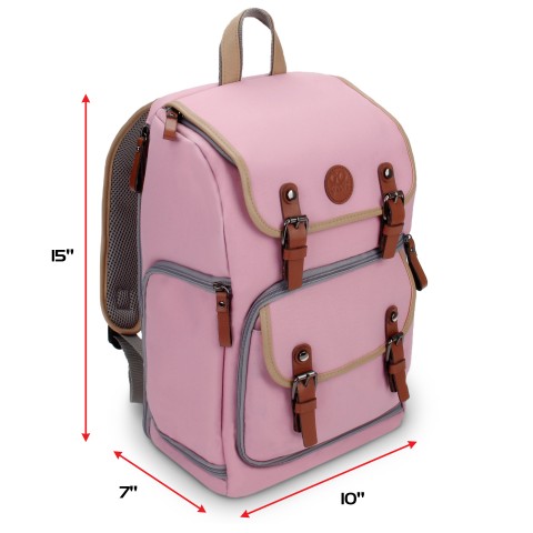 ENHANCE Mid-Size Trading Card Storage Box Backpack for Playing Card Case - Pink