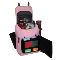 ENHANCE Mid-Size Trading Card Storage Box Backpack for Playing Card Case - Pink