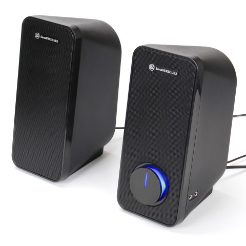 Computer Multimedia USB Powered PC Speakers for Desktops & Laptops - Blackout