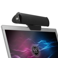 GOgroove USB Laptop Computer Speaker with Clip-On Portable Soundbar Design - Black