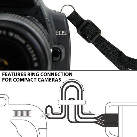 Universally Compatible Digital Camera Harness with Key Ring Attachment - Galaxy