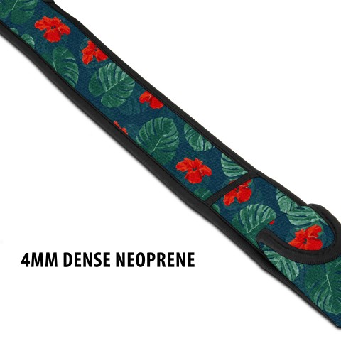 Camera Strap with Tropical Neoprene Design and Quick Release Buckles - Tropical