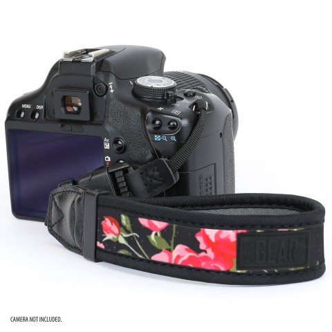 Digital Camera Wrist Strap w/ Padded Neoprene & Quick Release Buckle System - Floral