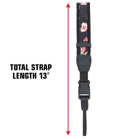 Digital Camera Wrist Strap w/ Padded Neoprene & Quick Release Buckle System - Floral