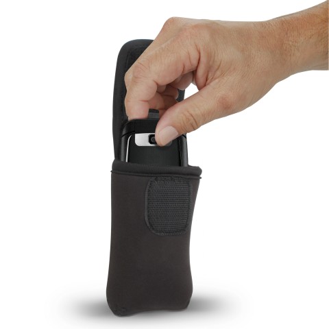 USA GEAR Universal Flip Phone Case Holster with Carabiner Clip & Belt Loop - Black
