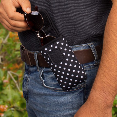 USA Gear Safety and Shooting Glasses Case for Protective Eyewear - Polka Dot