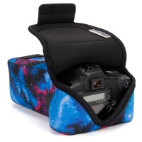 DSLR Camera and Zoom Lens Sleeve Case with Accessory Storage & Strap Openings - Galaxy
