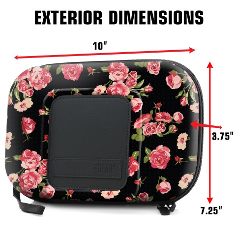 USA GEAR Hard Shell 11 Electronics Carrying Case - Floral - Floral