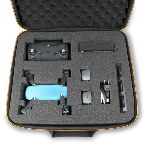 USA GEAR Drone Case Compatible with DJI Mini 2 / Mavic Mini - Foam Interior - Black