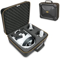 USA GEAR Oculus Quest 2 Case - Oculus Hard Case with Customizable Foam Interior - Black