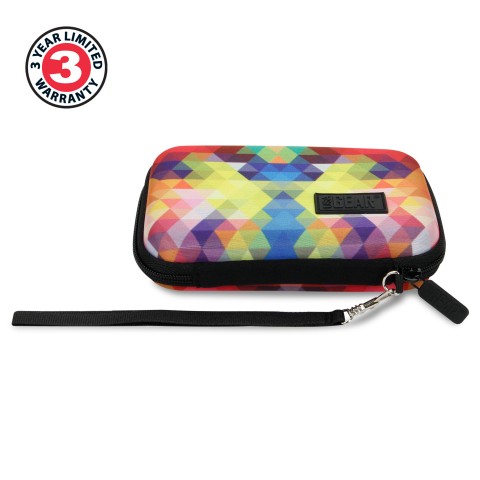 Hard Shell Electronics Case for Hard Drives, iPods, Portable Wi-Fi, Cables, etc. - Geometric