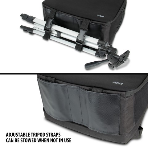 Front Loading DSLR Camera Case Backpack with Laptop & Large Lens Storage - Black