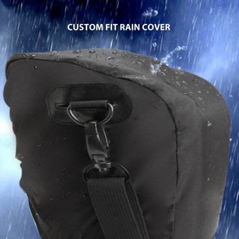 Durable Protective Bridge Camera Bag with Rain Cover & Adjustable Dividers - Camo Green