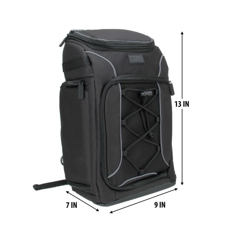 Mid-Size Camera Sling Backpack with Rain Cover & Accessory Storage - black
