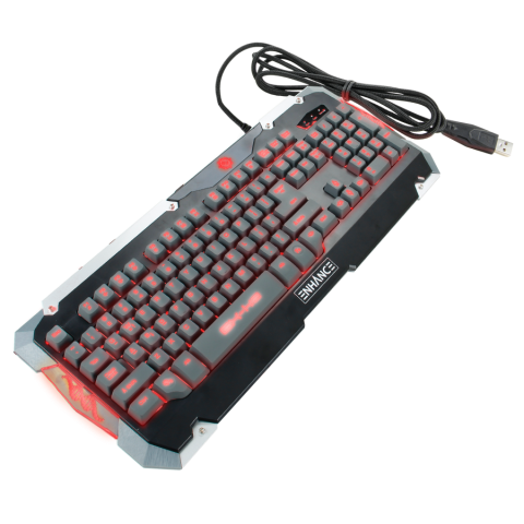 ENHANCE GX-K2 LED Gaming Keyboard with Hybrid Switches , 104+ Keys - Black